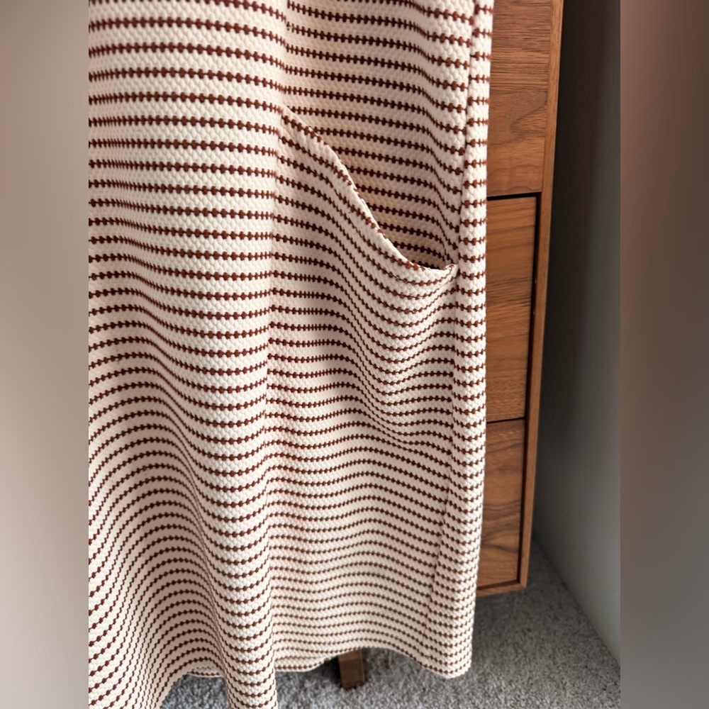 Entro DOTTED LINE DRESS, ECRU MOCHA Size M - Picture 6 of 10